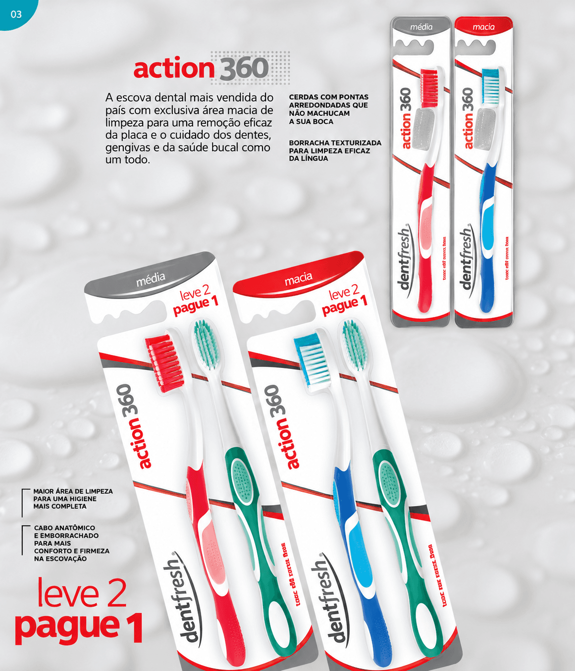 Escovas dentais Action 360 Dentfresh