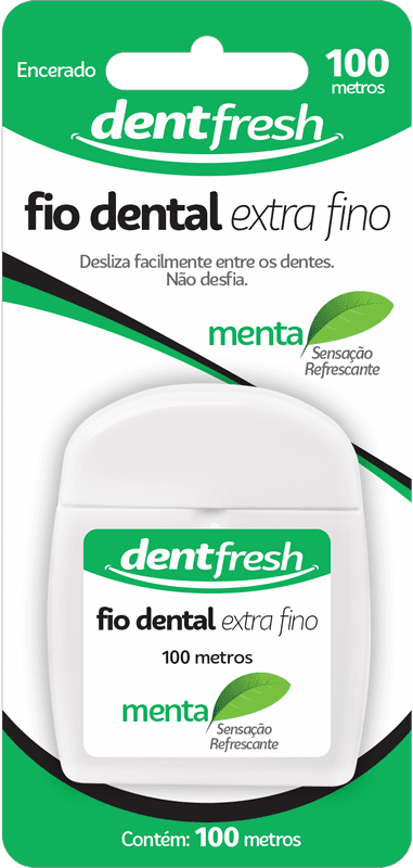 Fio dental extra fino menta 100 metros Dentfresh
