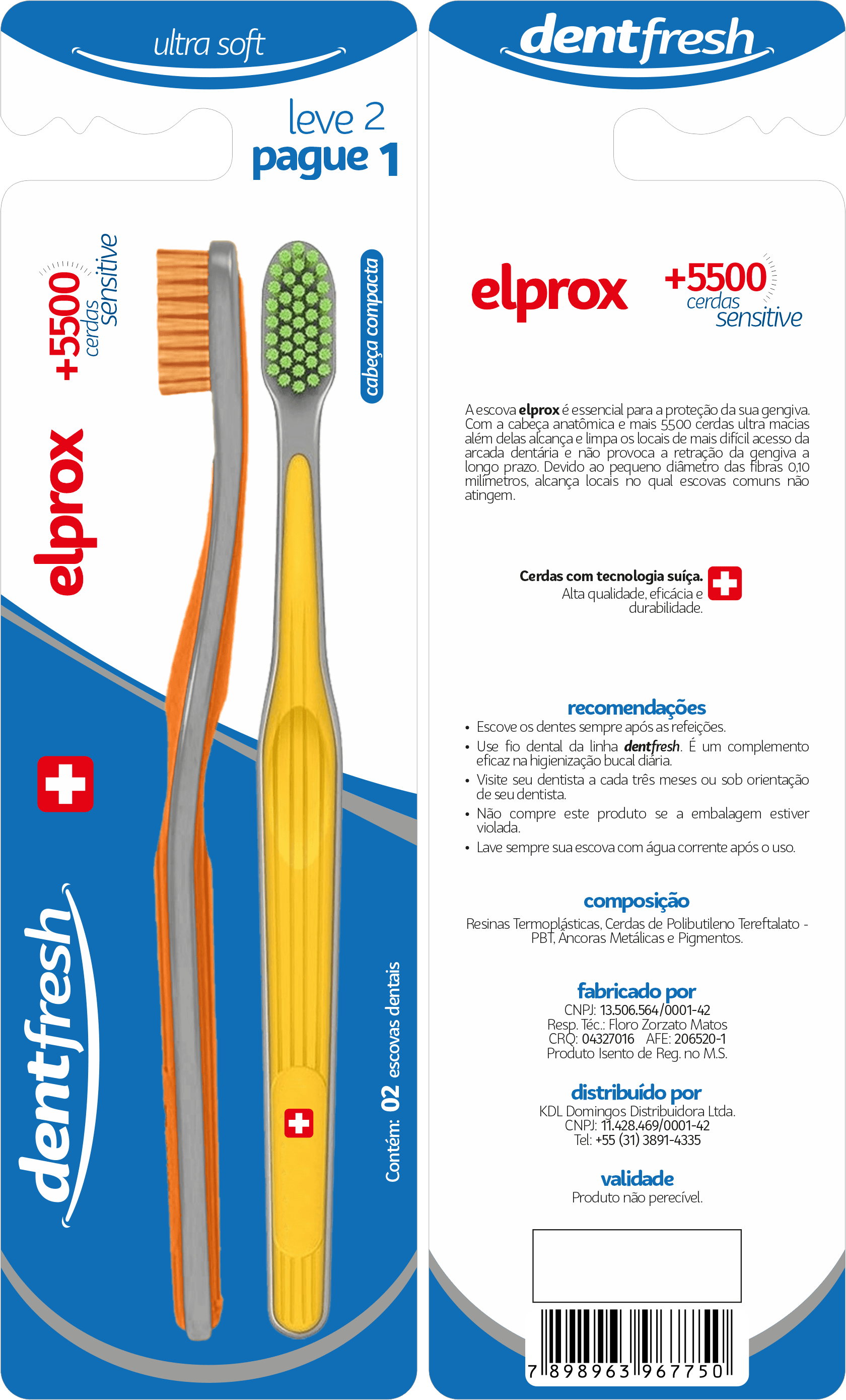 Escova dental Elprox Dentfresh