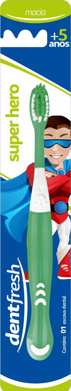 Escova dental infantil Super Hero Dentfresh